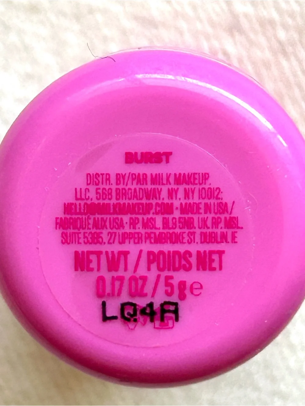 Milk Makeup Cooling Water Jelly Tint Stick “Burst” 5g Full Size NEW